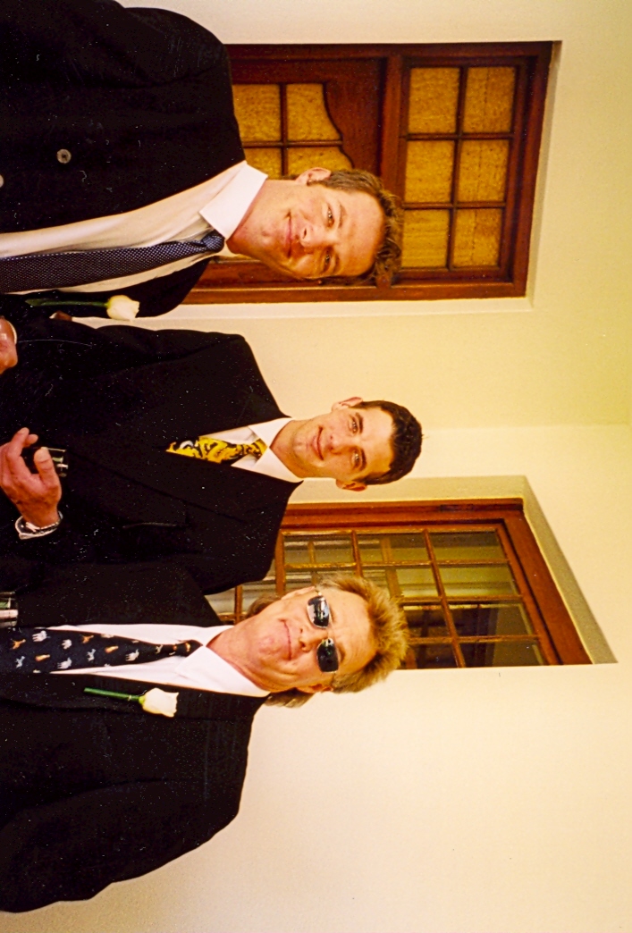 Julian, Dave, Adrian. At the Wedding
