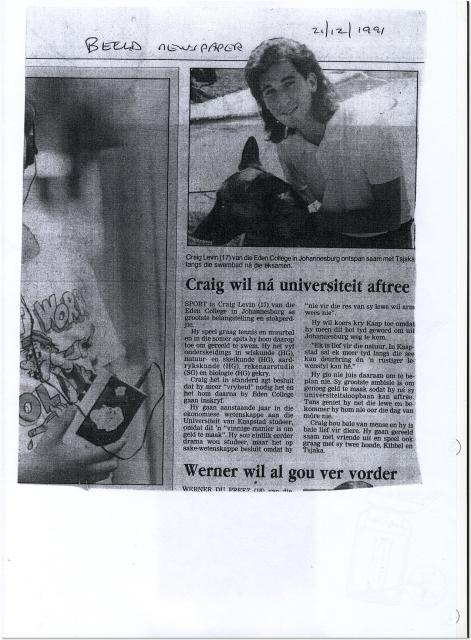 "Craig will retire after University"