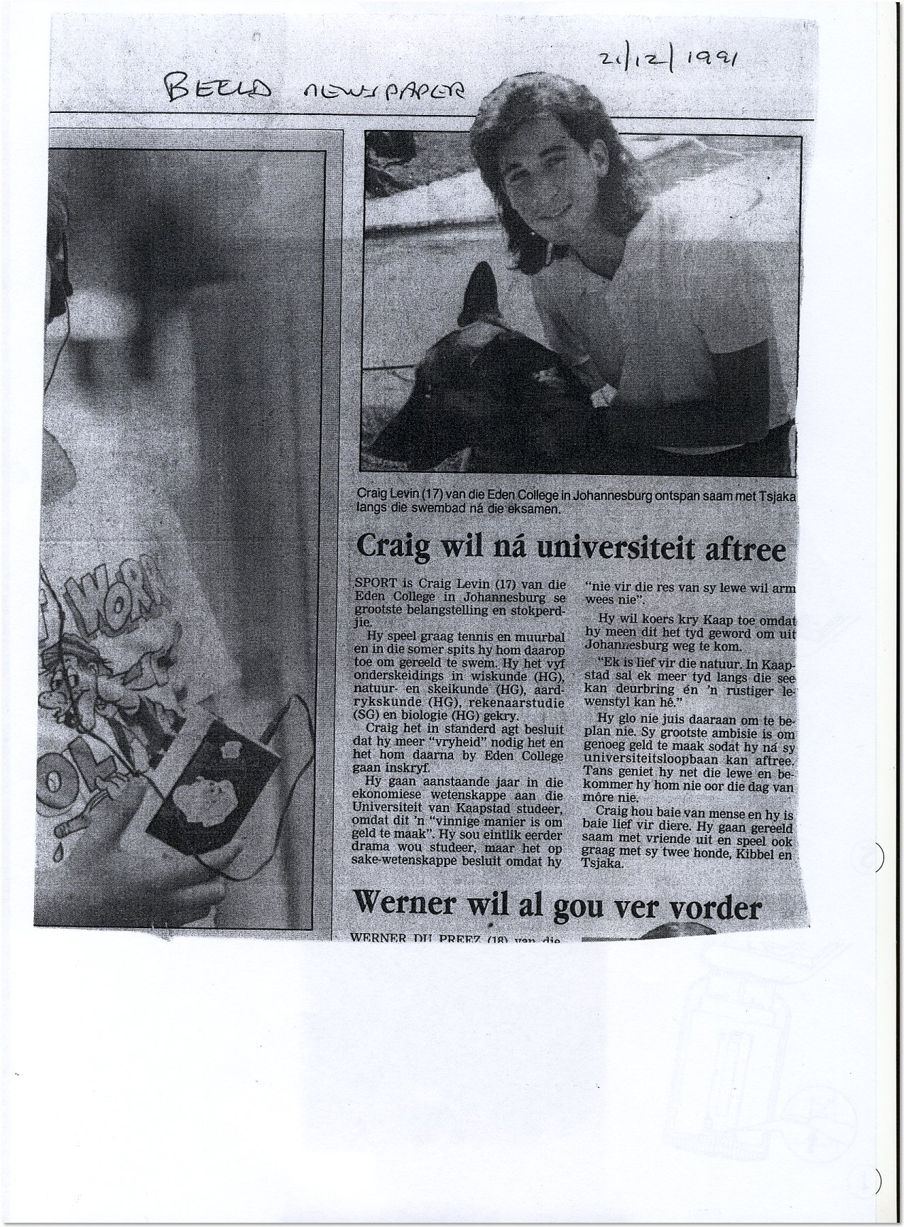 "Craig will retire after University"