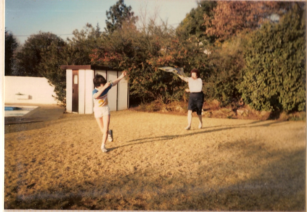 Playing frisbee with Granny Freda