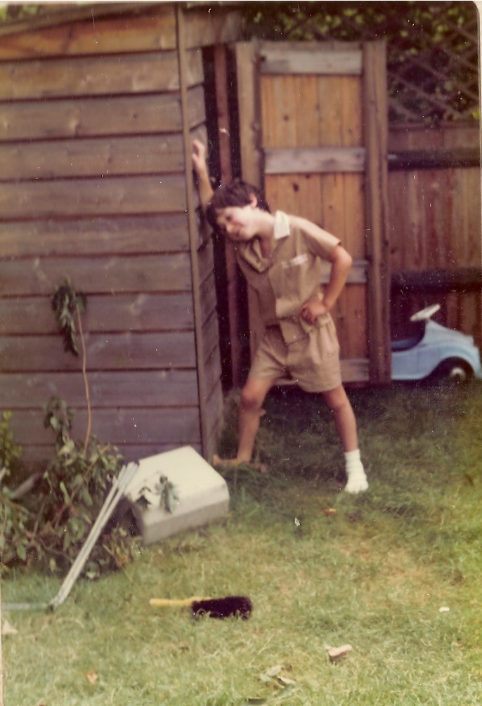 Craig's Camel trap in garden at garden shed