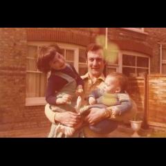 Graeme holding Debbie & Craig