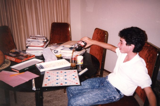 Scrabble & Coke at Dad's