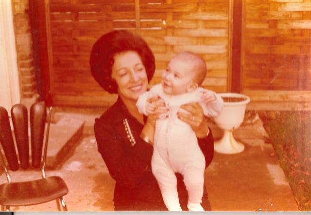 Craig 2 months old - with Granny Freda in London