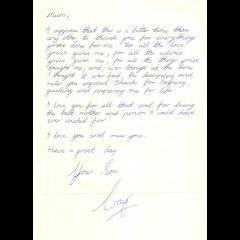 Letter to Rene written after Matric