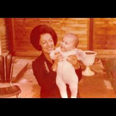 Craig 2 months old - with Granny Freda in London