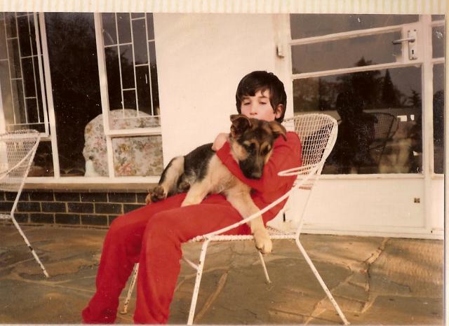 With puppy, Fang - 1984