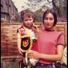 Craig with babysitter and neighbour, Vicky Clifford