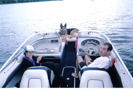 Debbie and Craig on the boat