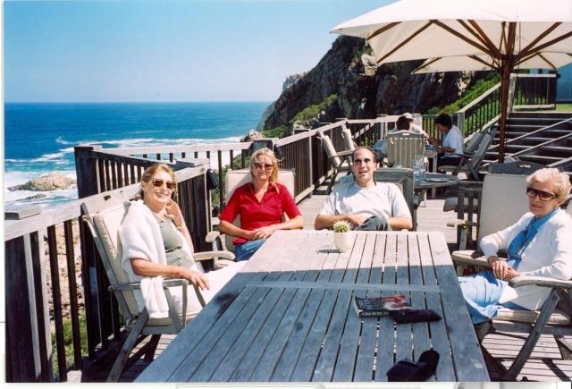 Plettenberg Bay. Helen, Muffy, Craig, Granny Helen.