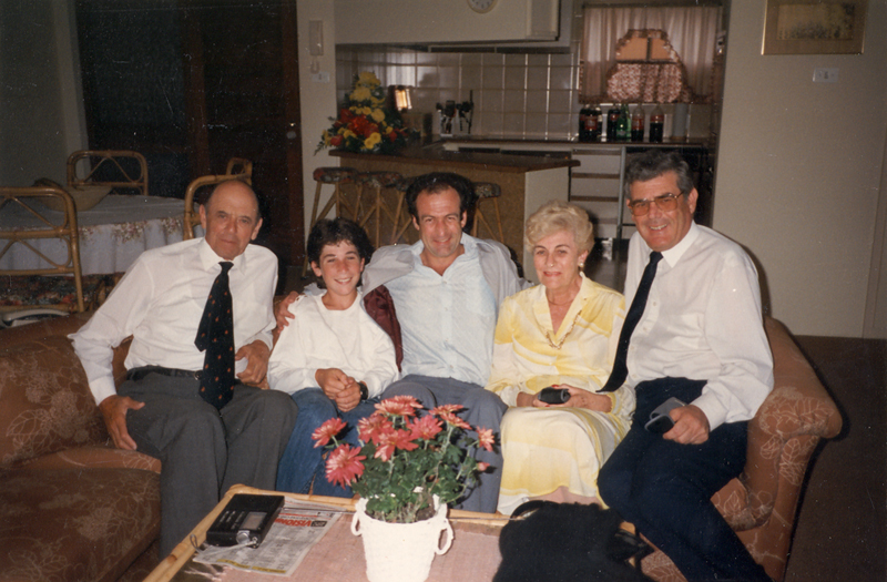 Grandpa Oscar, Craig, Graeme, Granny Helen, Basil (Helen's Brother)