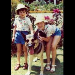 With Debbie and Granny Helen's Dog, Chaka