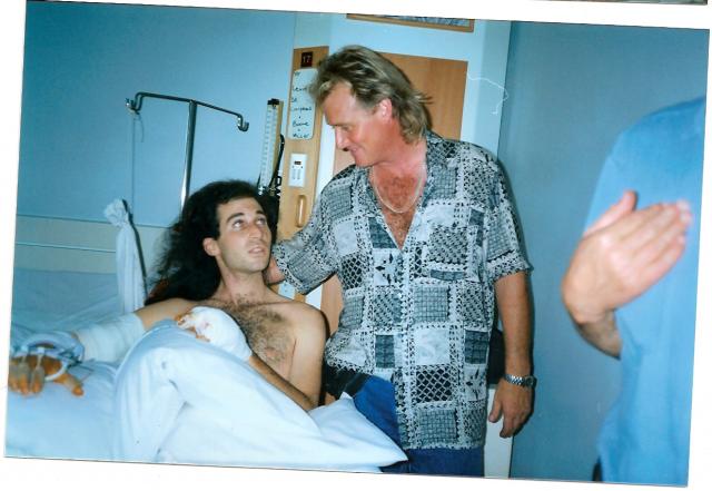 Adrian with Craig in Hospital